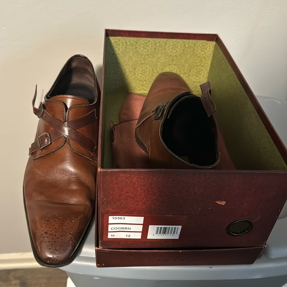 Mezlan Brown/Cognac size 12 monk strap. Great condition.